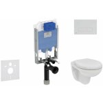 Ideal standard prosys - ensemble pour wc suspendu, cuvette et abattant eurovit, plaque de dclenchement ...