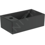 Ideal standard - tempo - lave - mains 37x21 cm, sans trop - plein, trou pour robinetterie � gauche, noir ...
