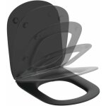 Ideal standard tesi - abattant wc ultra plat, softclose, noir t3527v3