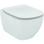 Cuvette de toilette suspendue ideal standard tesi - t354601 - avec abattant softclose - technologie aquablade ...