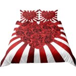 Ideko - parure de lit 150x200cm pour 1 personne love coeurs fleure effet 3d 3 pieces 1 housse de couette ... Ideko - parure de lit 150x200cm pour 1 personne love coeurs fleure effet 3d 3 pieces 1 housse de couette ...