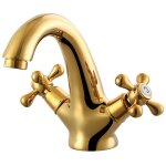 Robinet salle de bain melangeur lavabo en laiton or antique robinetterie vasque mono