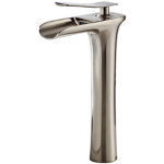 Robinet de salle de bain mitigeur lavabo en cascade vasque haut nickel bronze