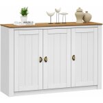 Idimex - buffet salle à manger bolton l 130 cm en bois - blanc et brun Idimex - buffet salle à manger bolton l 130 cm en bois - blanc et brun