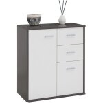 Idimex - buffet salle � manger remy l 60 cm avec 2 portes - gris et blanc