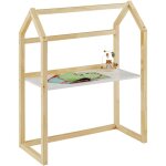 Idimex - bureau enfant �volutif tina en bois massif - coloris naturel et blanc