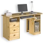 Idimex - bureau en pin bob, vernis naturel