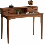 Idimex - bureau secrétaire milano en pin massif avec 4 tiroirs et 1 niche lasuré brun foncé Idimex - bureau secrétaire milano en pin massif avec 4 tiroirs et 1 niche lasuré brun foncé