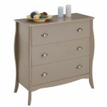 Idimex - commode antoinette au style baroque, en pin massif, lasuré taupe Idimex - commode antoinette au style baroque, en pin massif, lasuré taupe