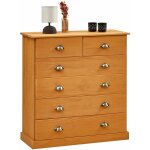 Idimex - commode chambre paris l 91 cm en bois massif - brun Idimex - commode chambre paris l 91 cm en bois massif - brun