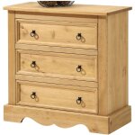 Idimex - commode tequila, 3 tiroirs en pin massif finition teinte / cire