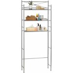 Idimex - etag�re de salle de bain marsa, rangement pour wc / lave - linge, en m�tal laqu� gris fonc�