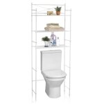Idimex - etag�re de salle de bain marsa, rangement pour wc / lave - linge, en m�tal laqu� blanc