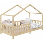 Idimex - lit cabane lisan 90 x 190 cm, en pin massif naturel