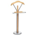 Valet fabio, en mtal laqu et mdf couleur htre