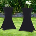 Lot de 2 housses noires pour table haute pliante 105 cm