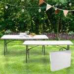 Idmarket - lot de 2 tables pliantes portables 180 cm pour camping ou r�ception