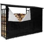 Idmarket - abri de stockage en acier galvanis� pour b�ches l. 274 cm avec housse de protection