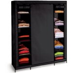 Idmarket - armoire de rangement penderie pliable vêtements en tissu noir dressing xxl Idmarket - armoire de rangement penderie pliable vêtements en tissu noir dressing xxl