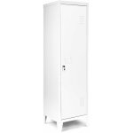 Idmarket - armoire vestiaire ester porte mtal blanc design industriel