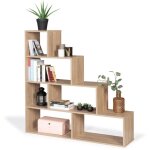 Idmarket - bibliothèque escalier lina bois façon hêtre Idmarket - bibliothèque escalier lina bois façon hêtre