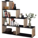 Idmarket - biblioth�que escalier lina bois fa�on h�tre et noir