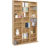 Idmarket - bibliothque tagre cd ceylia 30 cases avec tagres modulables effet bois