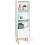 Idmarket - bibliothque tagre de rangement colonne emmie scandinave blanc