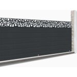 Idmarket - brise vue occultant 1, 5 x 10 m effet lames de clture motifs flower 160 gr / m