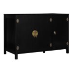Buffet bas 110 cm yang 3 portes bois noir