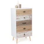 Chiffonnier 5 tiroirs bahia 60 cm commode semainier scandinave