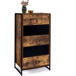 Chiffonnier 5 tiroirs chicago 60 cm commode semainier design industriel