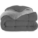 Idmarket - couette 140x200 cm zoe polaire biface gris clair et gris 400 gr