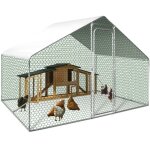 Idmarket - enclos poulailler 6 m parc grillag - 3x2 m - acier galvanis - naturel