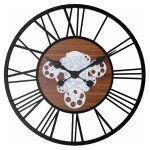 Horloge murale 60 cm avec engrenages design industriel Horloge murale 60 cm avec engrenages design industriel