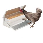 Idmarket - mangeoire xl pour poules distributeur automatique � p�dale en acier 5 kg