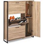 Idmarket - meuble  chaussures 20 paires luis 4 portes dont 1 placard design industriel