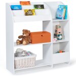 Idmarket - meuble de rangement emma tagre jouets et bibliothque enfant en bois blanc