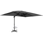Parasol d�port� inclinable rotatif 360 calvi gris 3x4 m avec housse