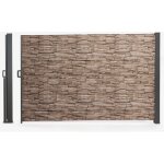 Idmarket - paravent extérieur rétractable 180 x 400 cm motif pierre store latéral Idmarket - paravent extérieur rétractable 180 x 400 cm motif pierre store latéral