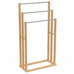 Idmarket - porte - serviettes sur pied 3 niveaux rita en bambou