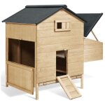 Idmarket - poulailler chalet xl pour poules avec pondoir en bois