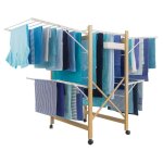 Idmarket - s�choir � linge pliable deluxe capacit� 27m blanc et effet bois