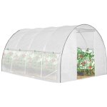 Idmarket - serre tunnel de jardin 12m blanche relevable avec moustiquaire