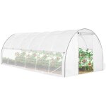 Idmarket - serre tunnel de jardin 18m blanche relevable avec moustiquaire