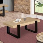 Idmarket - table basse rectangulaire phoenix bois et noir Idmarket - table basse rectangulaire phoenix bois et noir