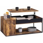 Idmarket - table basse plateau relevable rectangulaire chicago avec coffre design industriel