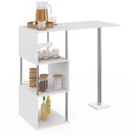 Table haute de bar bistrot karl 2 personnes blanc Table haute de bar bistrot karl 2 personnes blanc