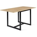 Idmarket - table  manger extensible rectangle detroit 4 - 8 personnes design industriel 80 - 160 cm
