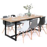Idmarket - table à manger extensible rectangle detroit 6 - 10 personnes design industriel 160 - 200 cm ... Idmarket - table à manger extensible rectangle detroit 6 - 10 personnes design industriel 160 - 200 cm ...